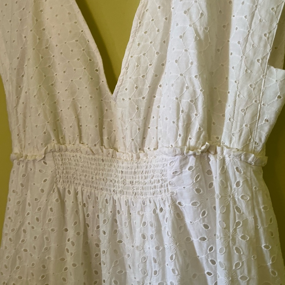 Anthropologie Tiered Eyelet Maxi Dress - Picture 7 of 8